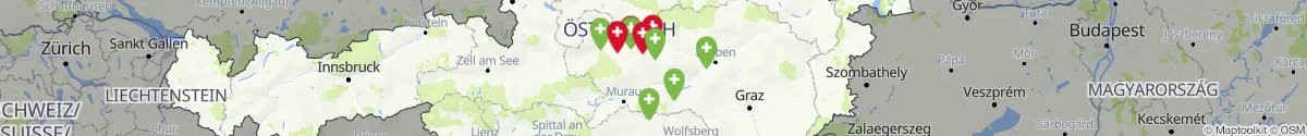 Kartenansicht für Apotheken-Notdienste in der Nähe von Trieben (Liezen, Steiermark)